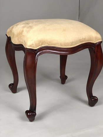 19023 Beige Velvet Пуф, обитый тканью 45х45х47