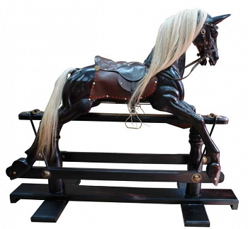 ISKRA Лошадь-качалка деревянная 150х50х125 см
